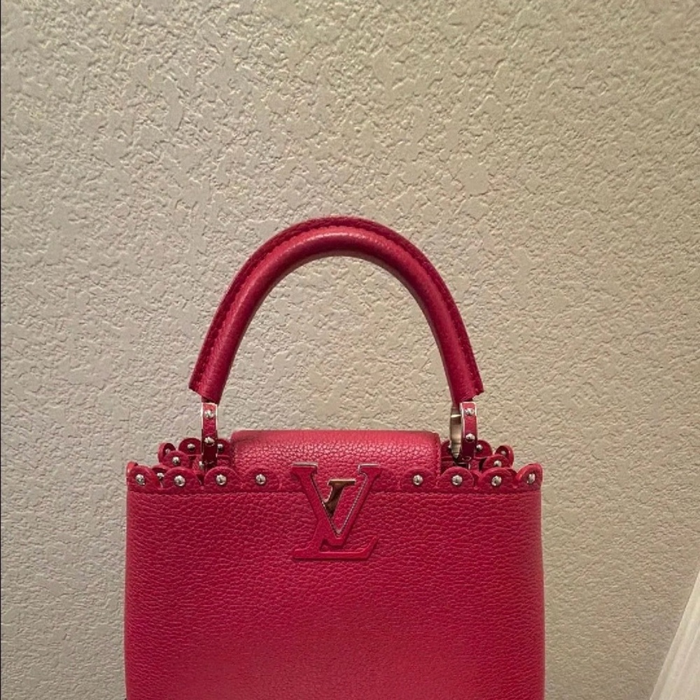 Louis Vuitton Fuchsia Leather Cappucine BB